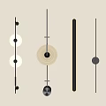Elegant Contemporary Wall Lamps Featuring Circular Shades And Linear Light Fixtures