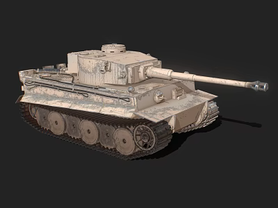 3D Rendered Military Tank With Detailed Tracks Long Barrel And Desert Camouflage 3d model