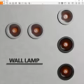 Modern Wall Lamp Design With Circular Shades And Wall Mounted Installation 3d model