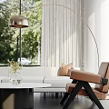 Lobby Reception Desk Reception Hall Negotiation Chair Front Desk 3d model