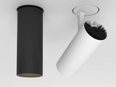 Modern Black and White Downlights and Spotlights for Ceiling Lighting Design 3d model