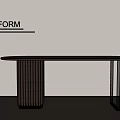 Dining table, desk, tea table 3d model
