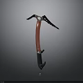 Durable Red And Black Ice Axe With Metal Head And Ergonomic Grip For Mountaineering