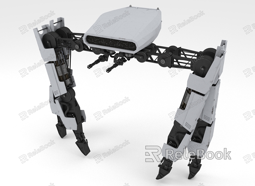 Armed Spider Robot Fighting Weapon model