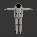 White Astronaut Spacesuit with Open Arms Design and Helmet Equipment Features 3d model