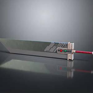 Final Fantasy Broad Knife Final Fantasy Weapon Knife Magic Knife Weapon Cold Weapon Realistic Model 3d model
