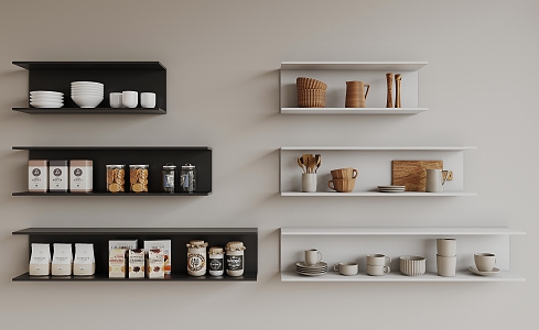 Modern Kitchen Supplies Kitchen Wall Storage Rack 3d model