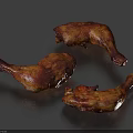 Golden Brown Roasted Chicken Legs With Crispy Skin And Juicy Meat