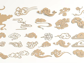 Chinese-style Carved Pattern Totem Window Carved Pane 3d model