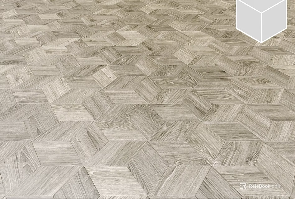 Herringbone Pattern Wood Flooring Components With Natural Oak Texture And Modern Design 3d model