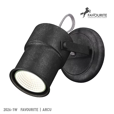 Modern Black Matte Wall Lamp With Cylindrical Head And Round Base 3d model