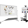 Modern Whiteboard Office Whiteboard Notes 3d model