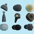 Various Stylish Hats Collection Including Knitted Beanies Beret Straw And Flat Cap Designs