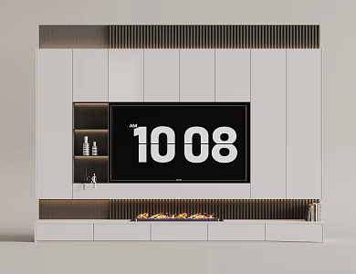 Modern TV cabinet TV background wall 3d model