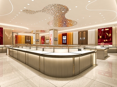 Light Luxury Jewelry Store 3d model