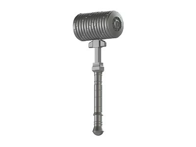 Sturdy Metal Hammer With Threaded Head And Ergonomic Handle For Construction Projects 3d model