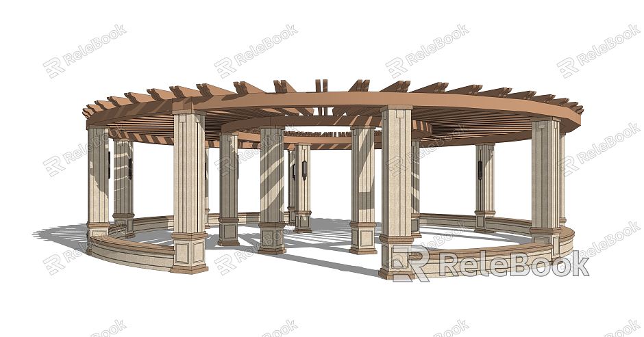 Modern promenade circular gallery frame model