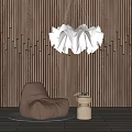 Sofa Single Sofa Model Lamp Coffee Table 3d model