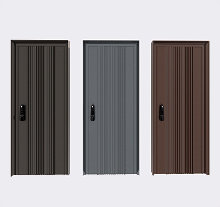 Modern security door security door swing door 3d model