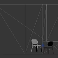 Stylish Cassina Dining Chairs With Rattan Backrest In Brown And Black Frames