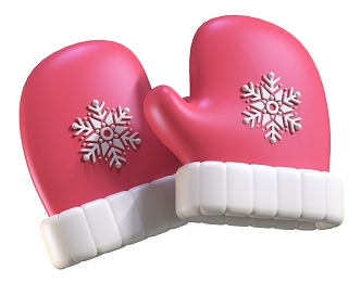 Gloves Decorations Cute Gloves Winter Gloves Thick Gloves UI Gloves 3d model