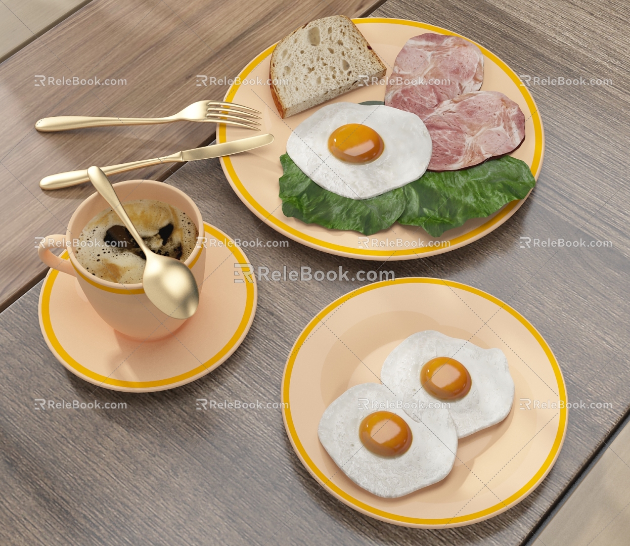 Modern Food 3d model