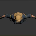 3D Female Character With Blonde Hair Blue Jacket Black Jumpsuit Fishnet Stockings And Brown Boots