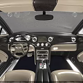 Black Bentley Luxury Sedan with Chrome Grille Headlights and Light Beige Leather Seats Interior