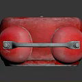 Red Alarm Clock With Double Bells Silver Stand White Dial And Black Numbers