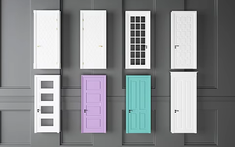 Interior door combination 3d model