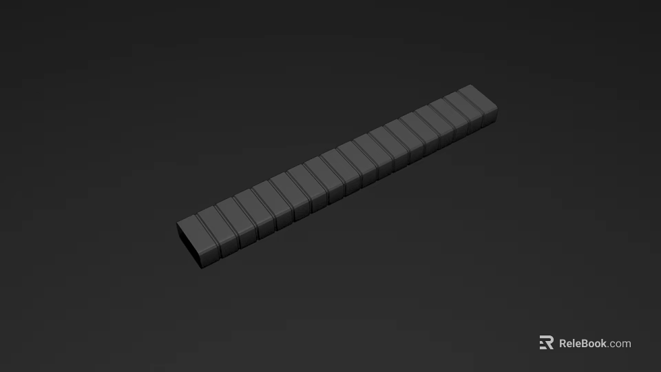 Linear Arrangement Of Square Book Spines For Magazine Collection 3d model 