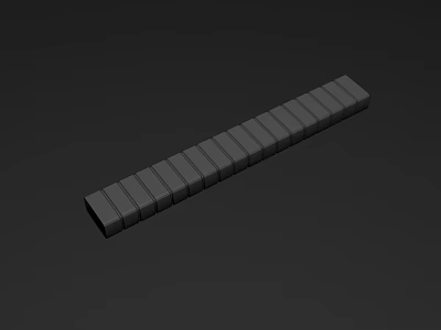 Linear Arrangement Of Square Book Spines For Magazine Collection 3d model
