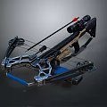 Advanced Modern Crossbow With Metal Frame Blue Grip And Tactical Scope