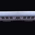 Stylish Modern Silver Subway Train With Multiple Windows And Doors Design 3d model