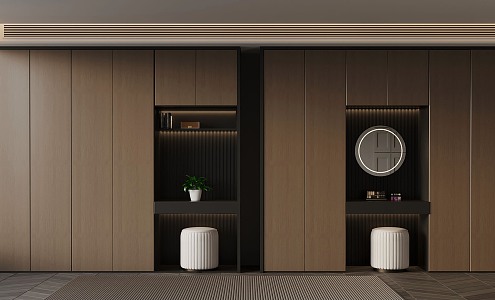 13 wardrobe Italian minimalist wardrobe 3d model