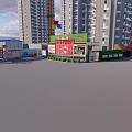 Construction Site With High Rise Buildings And Tower Cranes Under Urban Development