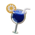 Modern Drink Glass Cocktail Lemon Juice Cartoon Glass 3d model