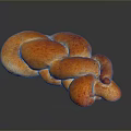 Freshly Baked Braided Bread With Shiny Golden Brown Crust And Soft Texture