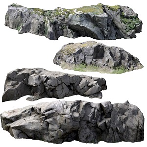 landscape stone hill 3d model