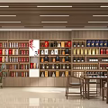 Modern Tobacco And Liquor Store Interior With Wooden Shelves Stocked Products Lighting And Table