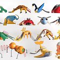 Colorful Animal Shaped Outdoor Playground Equipment with Slides and Climbing Structures for Kids