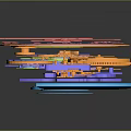 Colorful Gear Pattern Clothing Design With Mechanical Elements And Bright Hues
