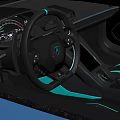 Light Blue Sports Car With Aerodynamic Features