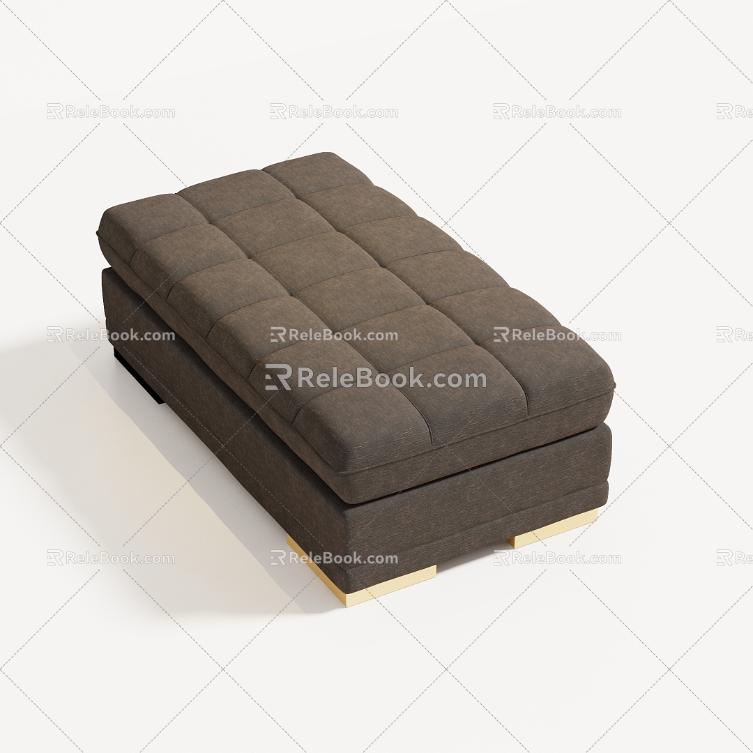 Modern simple living room sofa stool pedal 3d model