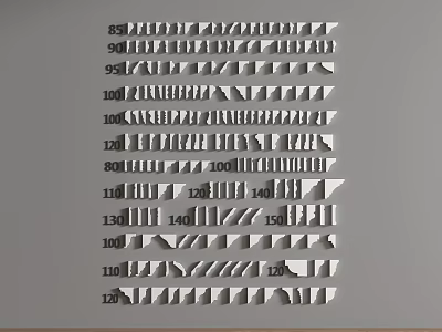 Various Gypsum Cornice Designs Showcasing Different Patterns And Size Options 3d model