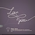 Romantic Neon Light Combination With Love You Script For Room Decoration 3d model