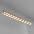 Modern Gold Linear Chandelier With Double Parallel Bar Design And LED Lighting 3d model