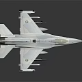 White Fighter Jet Model With Detailed Design And Weapon Attachments On Black Background