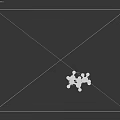 3D Molecular Structure Model With Carbon Hydrogen Atoms And Bonds