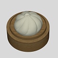 Breakfast Dim Sum buns 3d model